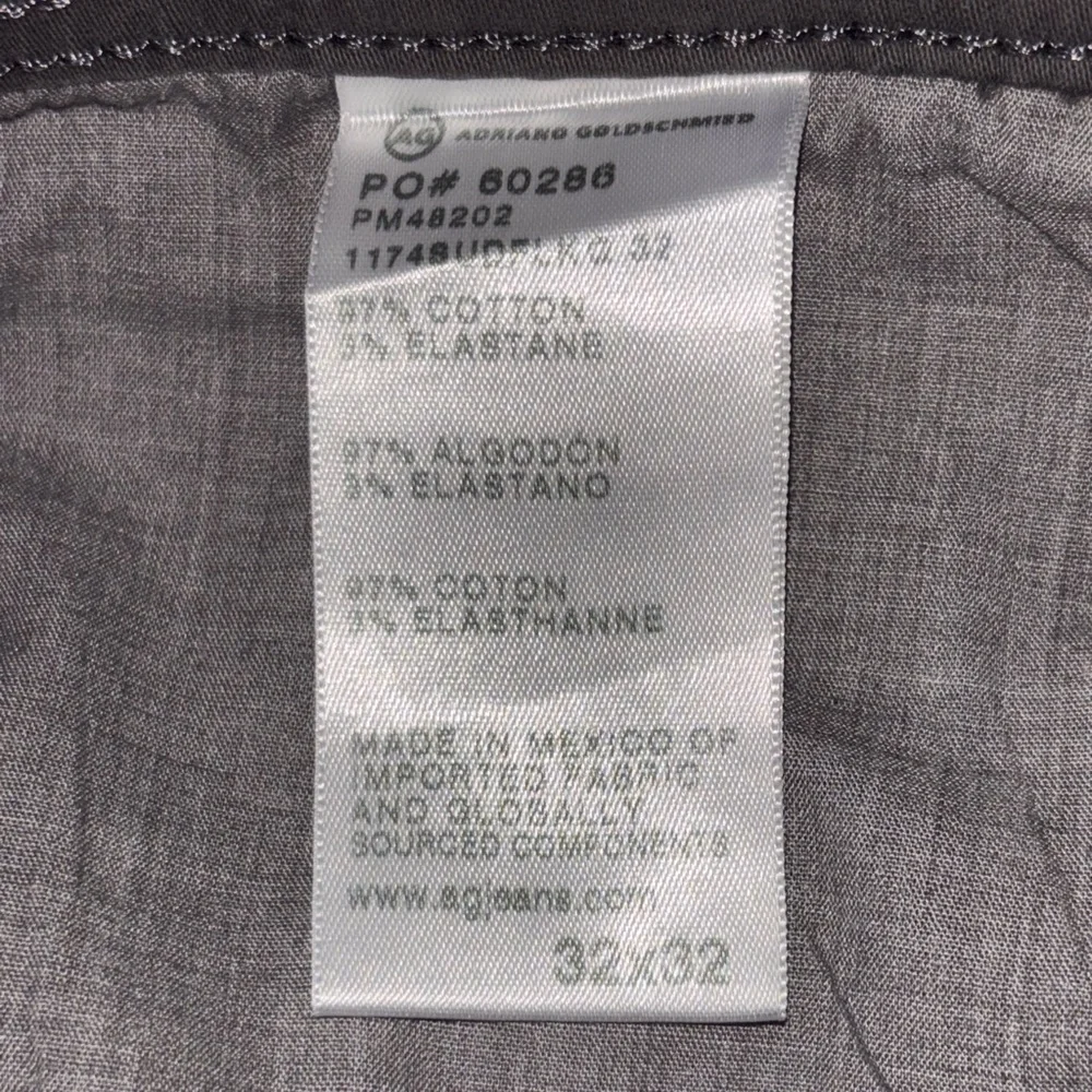 AG Adriano Goldschmied The Graduate Tailored Leg Pants - Grey - 32x32